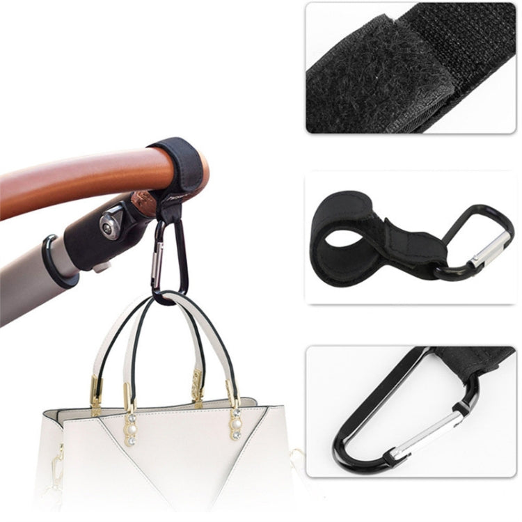 2 PCS Baby Stroller Convenient Carabiner Hook(Brown)