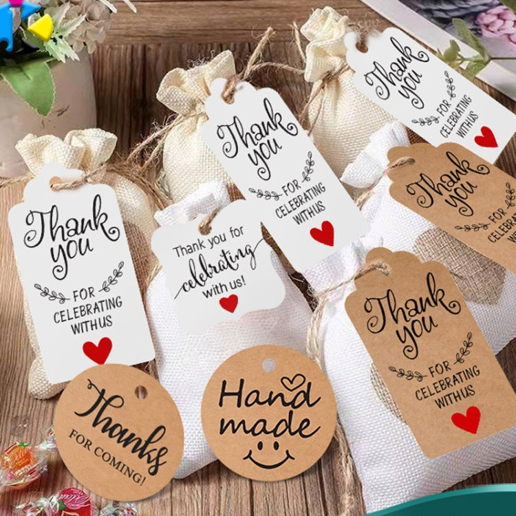 5 Bags 100PCS/Bag Kraft Paper Gift Tags Hang Tags(L-26)