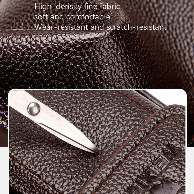 WEIXIER D235 Men Shoulder Bag Portable PU Leather Handbag(Litchi Texture Black)