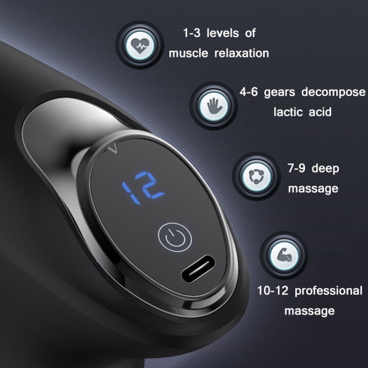 PS818 Variable Speed Vibrating Mini Muscle Fascia Relax Massager, Specification: 12 Gear (Gray)