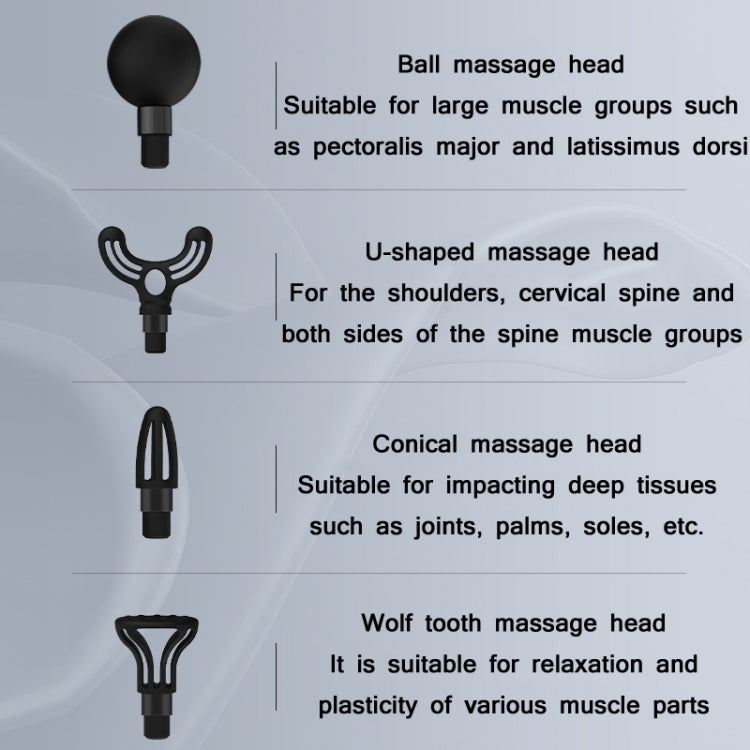 PS818 Variable Speed Vibrating Mini Muscle Fascia Relax Massager, Specification: 12 Gear (Gray)
