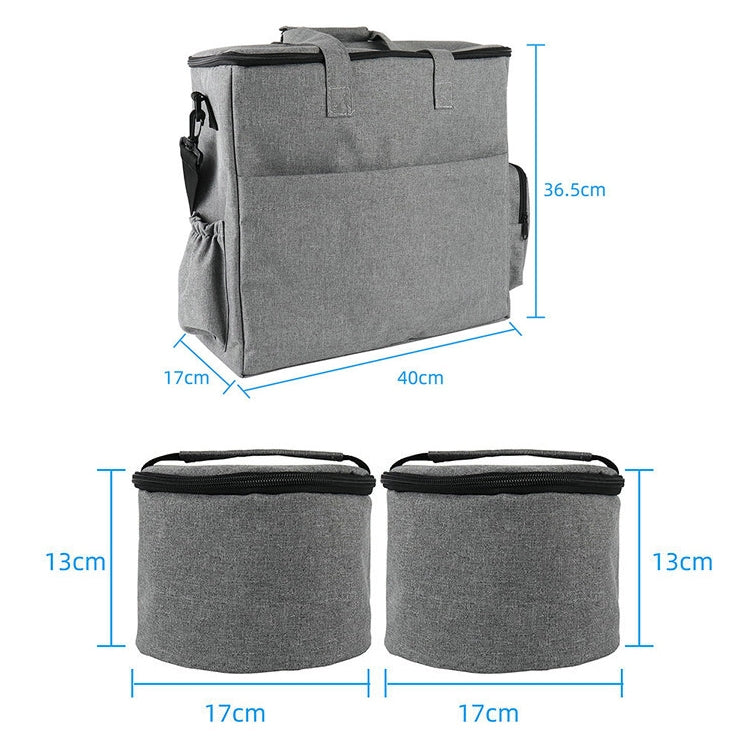 Travel Portable Carry Out Pet Supplies Storage Single-shoulder Bag Without Dog Bowl(Black)