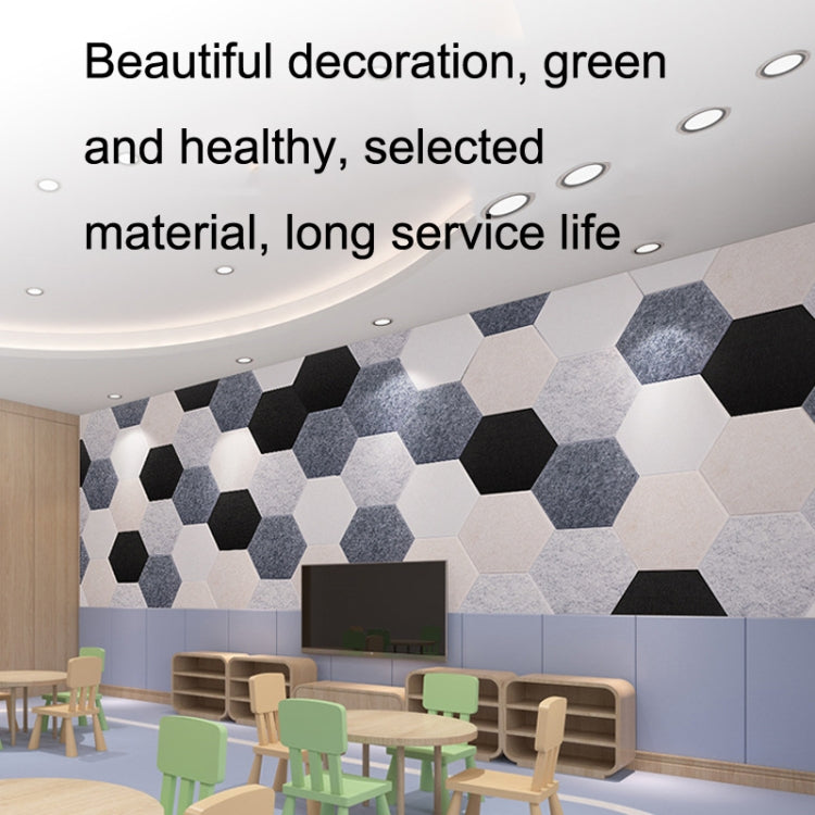 Polyester Fiber Wall Decoration Sound Insulation Cotton Sound Absorbing Board, Style: Without Glue (Black)