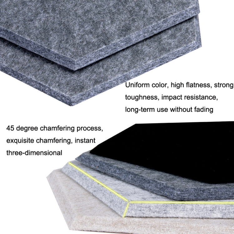 Polyester Fiber Wall Decoration Sound Insulation Cotton Sound Absorbing Board, Style: With Glue (Black)