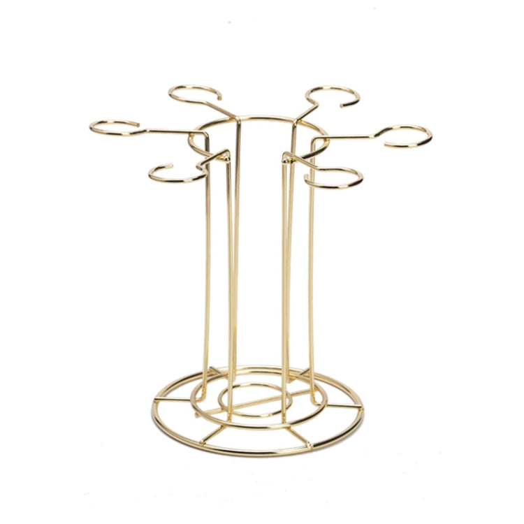 Wrought Iron Red Wine Glass Holder Decanter Stand Goblet Holder(Imitation Golden Semi-mug)