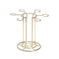 Wrought Iron Red Wine Glass Holder Decanter Stand Goblet Holder(Imitation Golden Semi-mug)