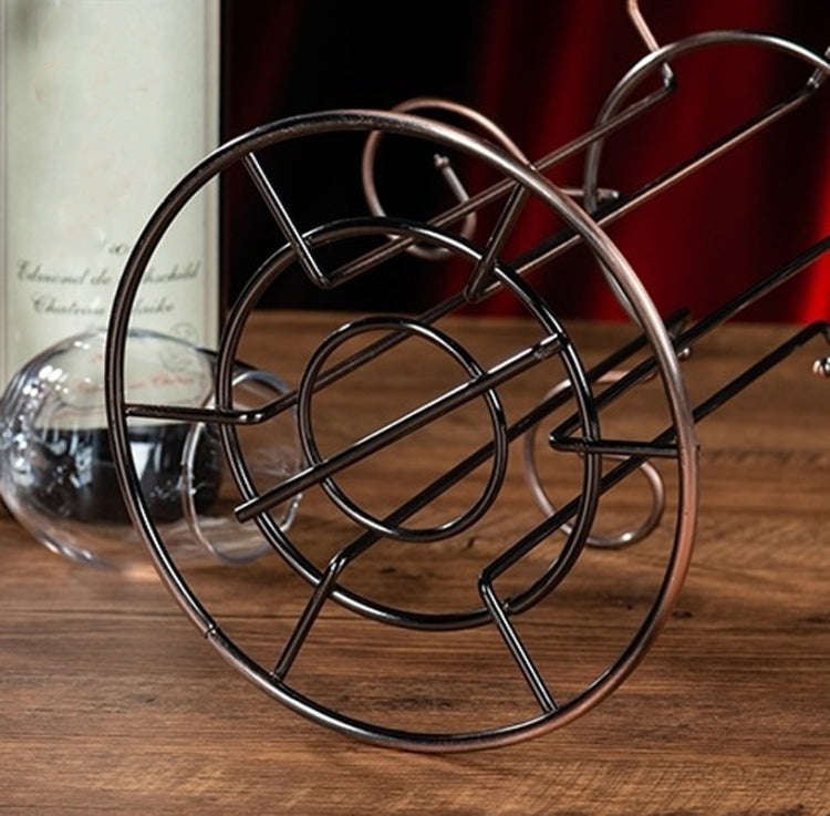 Wrought Iron Red Wine Glass Holder Decanter Stand Goblet Holder(Rose Gold)