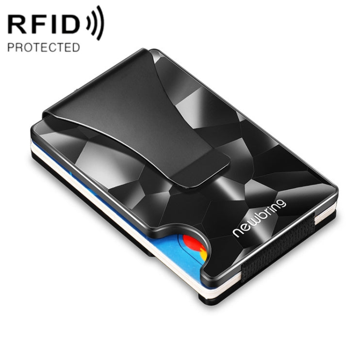 NEWBRING Large-capacity Multi-card Metal Anti-magnetic Card Holder(Geometric Pattern)