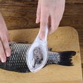 3 PCS CT1682 Thickened Plastic Fish Scaler with Cover(White)