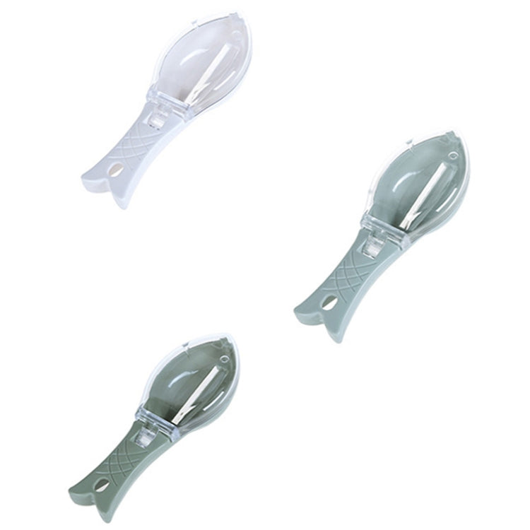 3 PCS CT1682 Thickened Plastic Fish Scaler with Cover(Blue)