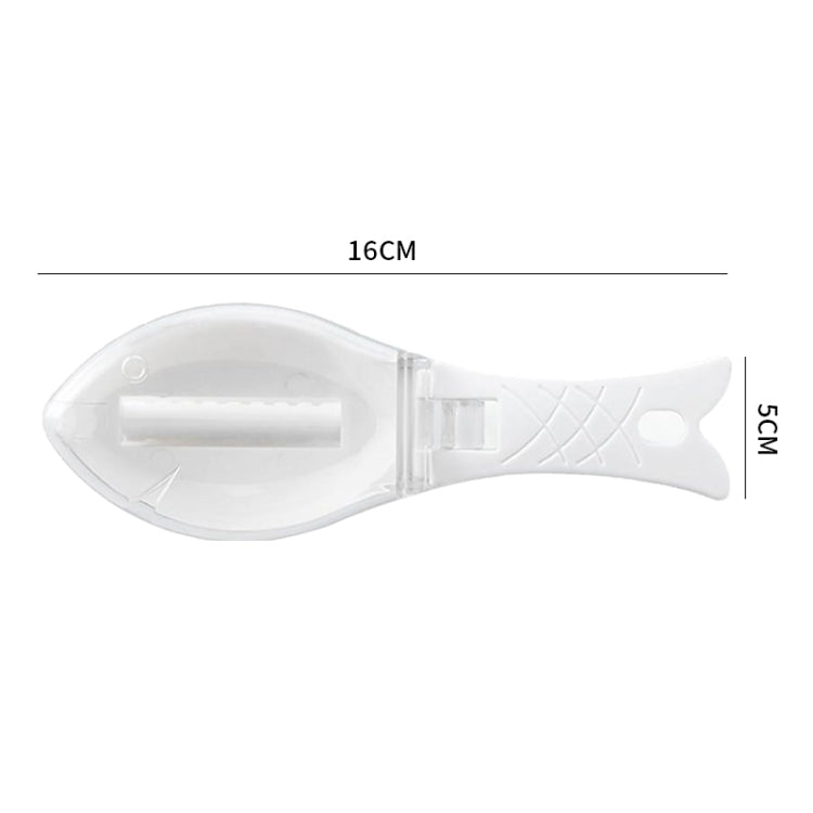 3 PCS CT1682 Thickened Plastic Fish Scaler with Cover(White)