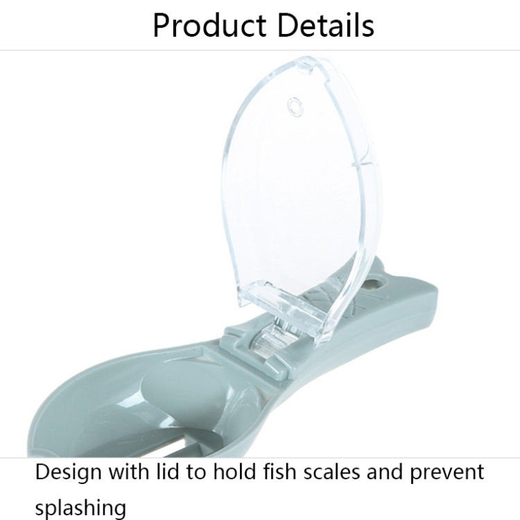 3 PCS CT1682 Thickened Plastic Fish Scaler with Cover(White)