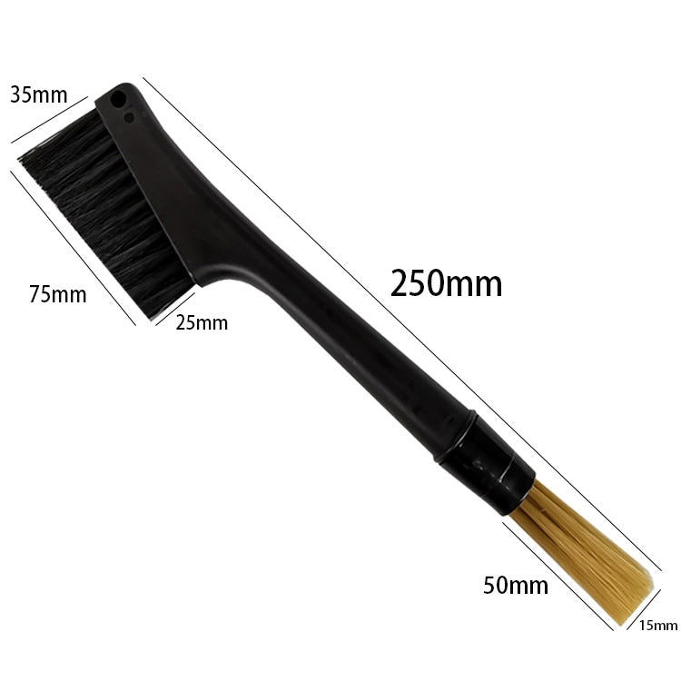 KFS-04 Double-ended Soft-bristled Coffee Machine Cleaning Brush(Black)