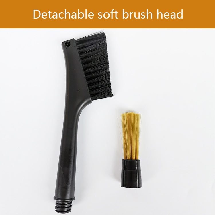 KFS-04 Double-ended Soft-bristled Coffee Machine Cleaning Brush(Black)