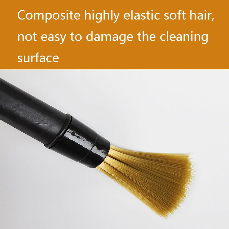 KFS-04 Double-ended Soft-bristled Coffee Machine Cleaning Brush(Black)