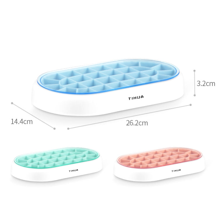 S10001 28 Grid Silicone Soft Bottom Refrigerator Frozen Ice Cube Mold(Orange)