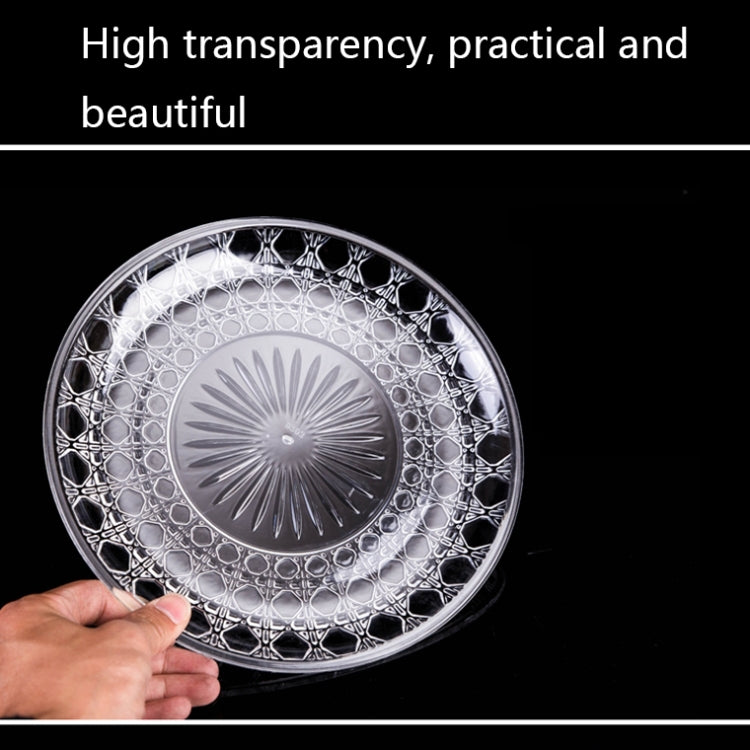 Acrylic Round Transparent Fruit Dish, Diameter: 20cm(Lotus)