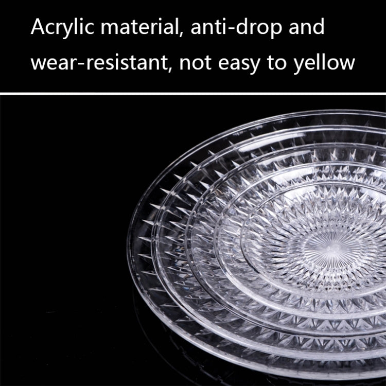 Acrylic Round Transparent Fruit Dish, Diameter: 25cm(Petals)