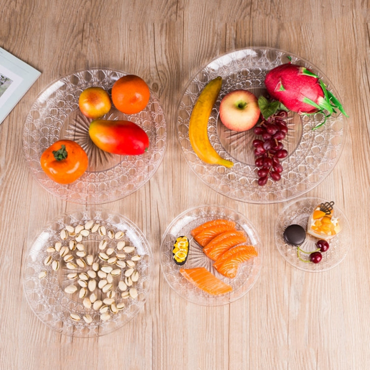 Acrylic Round Transparent Fruit Dish, Diameter: 25cm(Lotus)