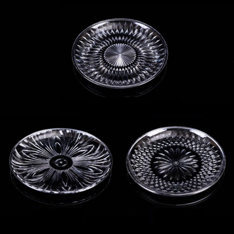 Acrylic Round Transparent Fruit Dish, Diameter: 35cm(Lotus)