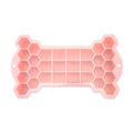 30 Grid Bone Honeycomb Silicone Ice Cube Mold with Lid(Pink)