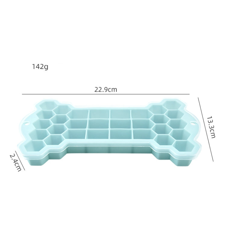 30 Grid Bone Honeycomb Silicone Ice Cube Mold with Lid(Pink)