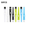 50 PCS Crevice Cleaning Brush Garlic Masher Brush Coffee Machine Brush(Random Color Delivery)