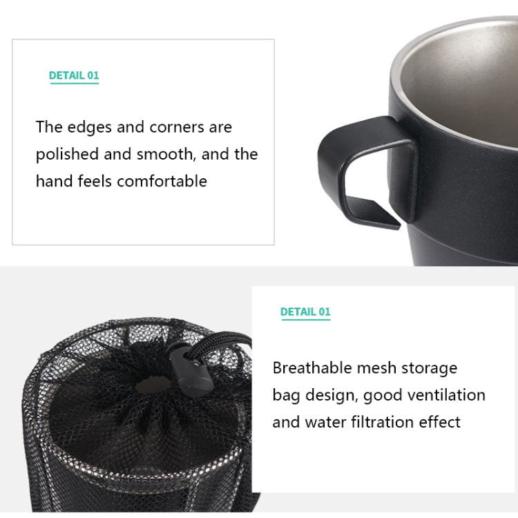 CLS 4 in 1 Outdoor 304 Stainless Steel Camping Cup(300ml)