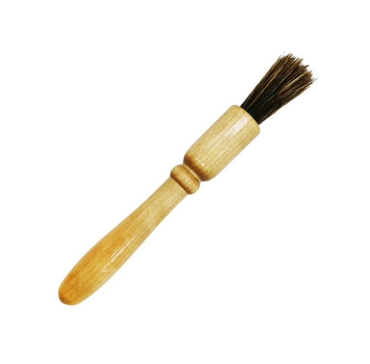 Wooden Handle Coffee Grinding Brush Barbecue Brush Pig Bristle Cleaning Brush(Floral)