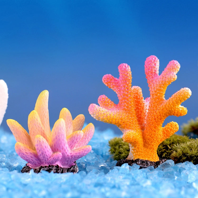 10 PCS Simulation Resin Coral Aquarium Fish Tank Small Ornaments, Colour: No. 1 White