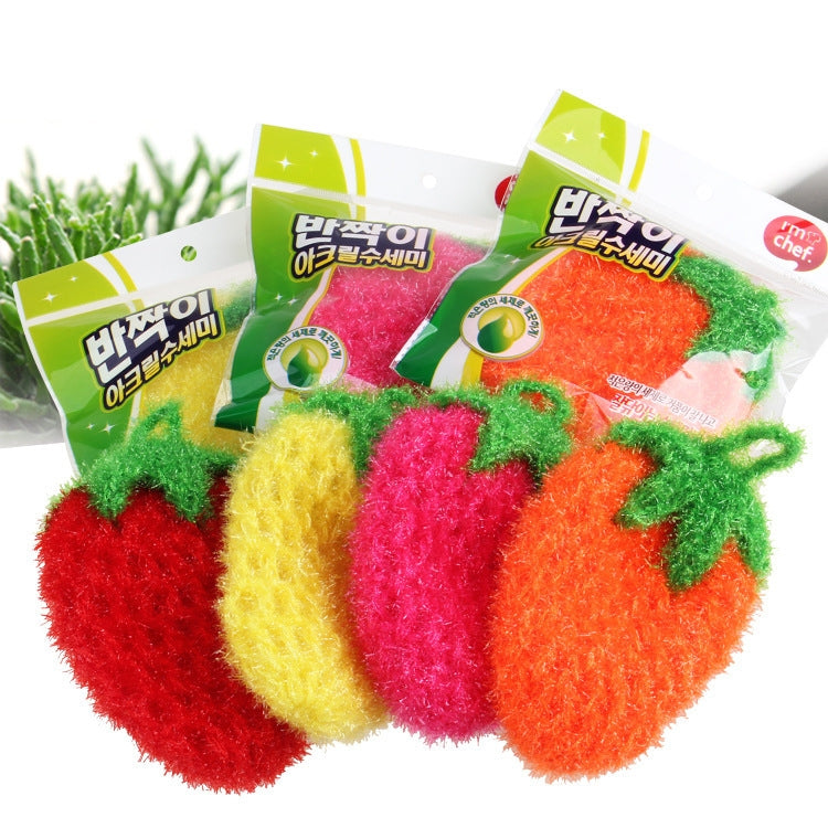 Three Leaf Strawberry Thickened Washbarn Napkins Kitchen(Color Random Delivery)