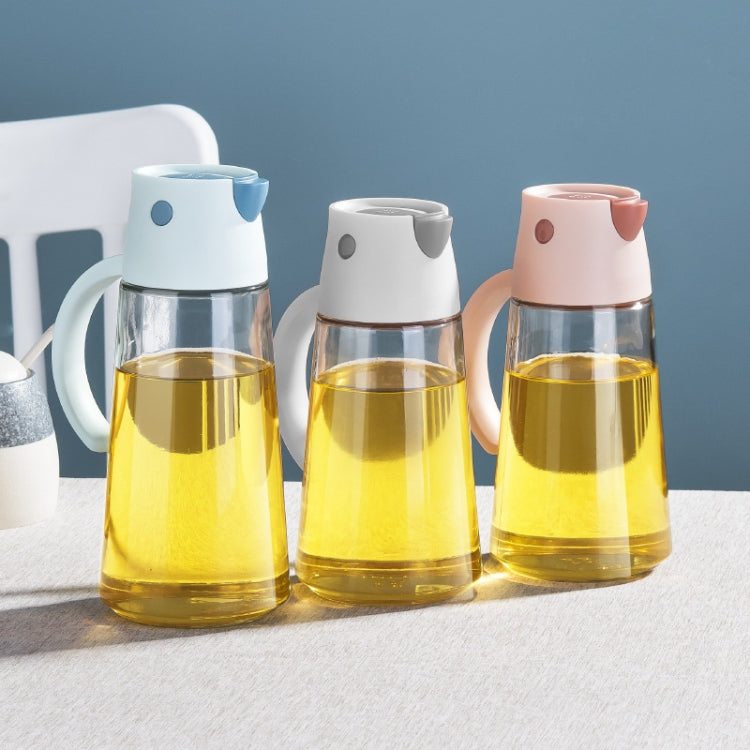 Kitchen Automatic Opening and Closing Leak-proof Oiler With Lid, Capacity: 550ml(White)