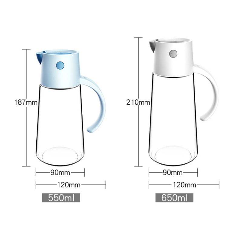Kitchen Automatic Opening and Closing Leak-proof Oiler With Lid, Capacity: 550ml(White)