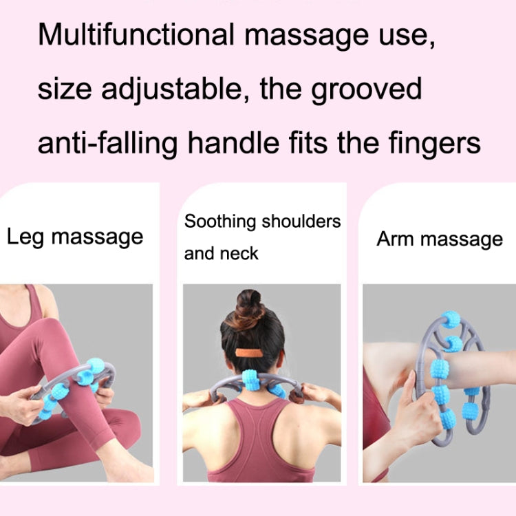 Eight Round Yoga Training Roller Ring-Shaped Leg Massager(Blue)