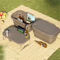 Camping Water Carry Basket Picnic Basket Outdoor Folding Box Can Be Used As Table(Random Color)