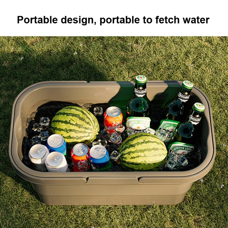 Camping Water Carry Basket Picnic Basket Outdoor Folding Box Can Be Used As Table(Random Color)