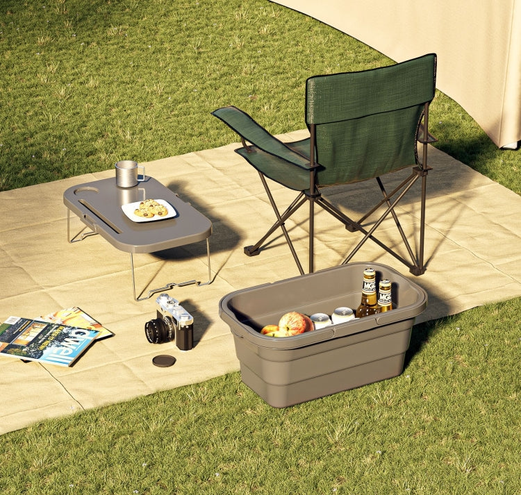 Camping Water Carry Basket Picnic Basket Outdoor Folding Box Can Be Used As Table(Random Color)