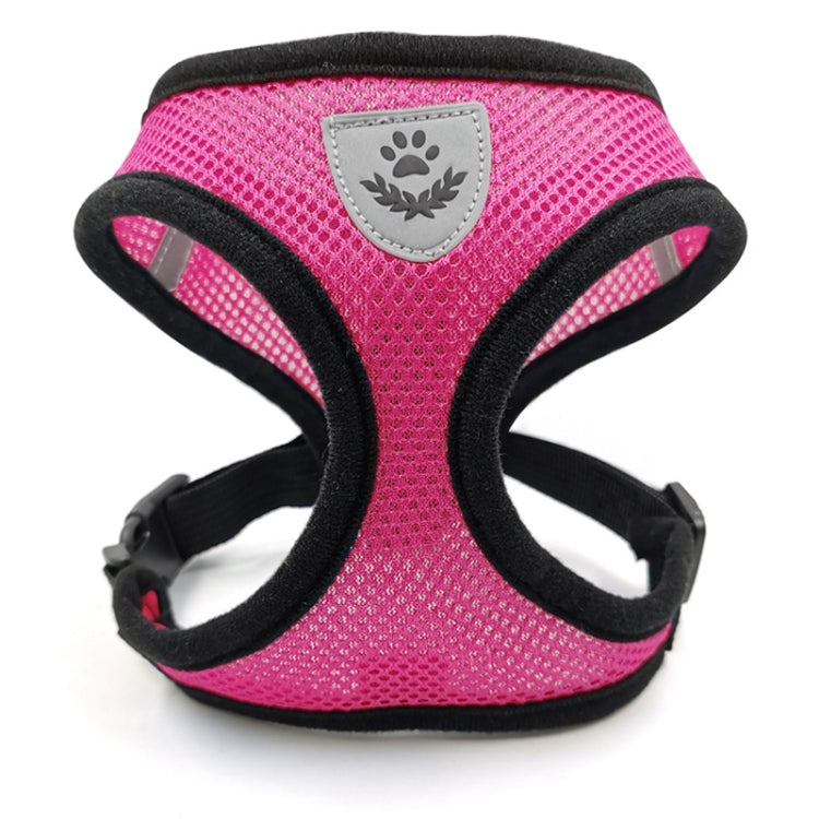 Pet Chest Strap Small Medium Dog Cat Breathable Dog Walking Vest, Size: S Chest Back(Rose Red)