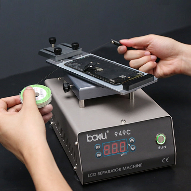 BAKU BA949C Heated 360-degree Rotating Fast LCD Screen Splitter(US Plug 110V)