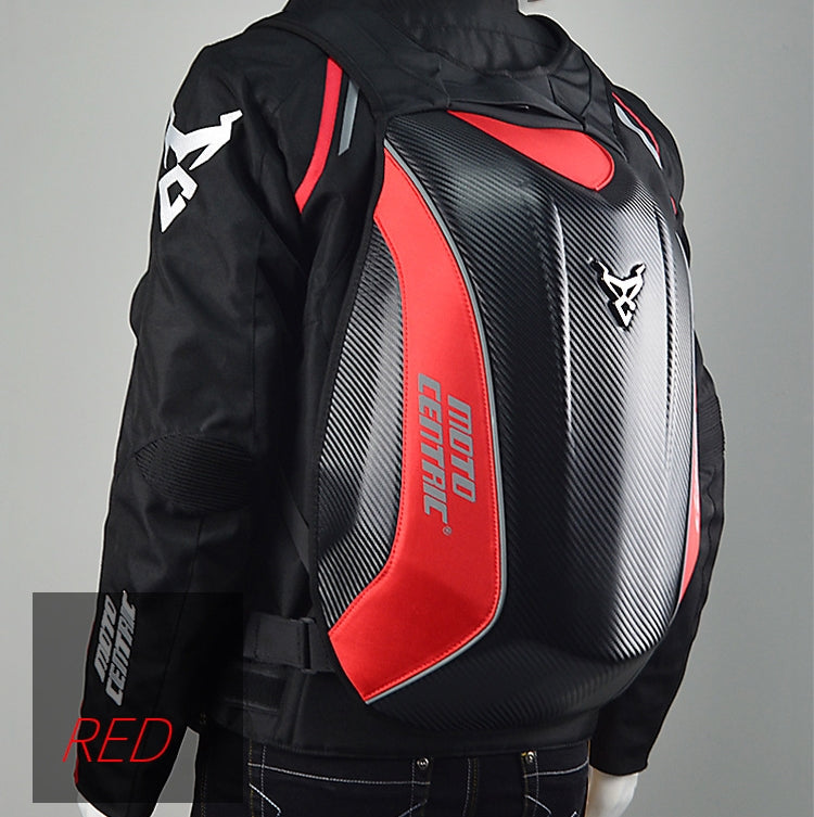 MOTOCENTRIC 11-MC-0077 Motorcycle EVA Turtle Shell Shape Riding Backpack(Red)