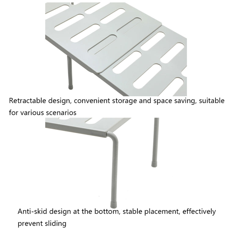2460 Retractable Multifunctional Kitchen Shelf(White)