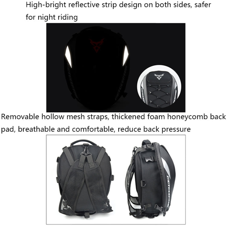 MOTOCENTRIC 11-MC-0102 Motorcycle Rear Seat Helmet Bag(Green)