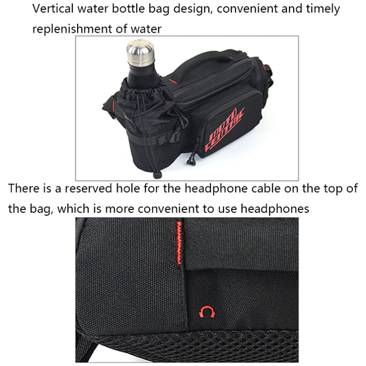 MOTOCENTRIC 11-MC-0112 Multifunctional Motorcycle Riding Messenger Waist Bag(Red)