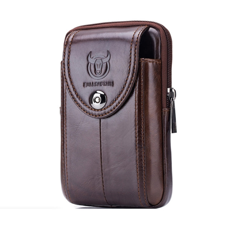 BULL CAPTAIN  Leather Multifunctional Waist Bag For Men(Brown-07)
