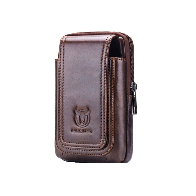 BULL CAPTAIN  Leather Multifunctional Waist Bag For Men(Brown-10)