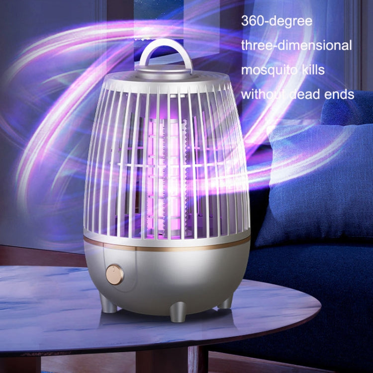 LED Mosquito Killer Lamp Home Photocatalyst USB Mushroom Mosquito Killer(Silver Gray)