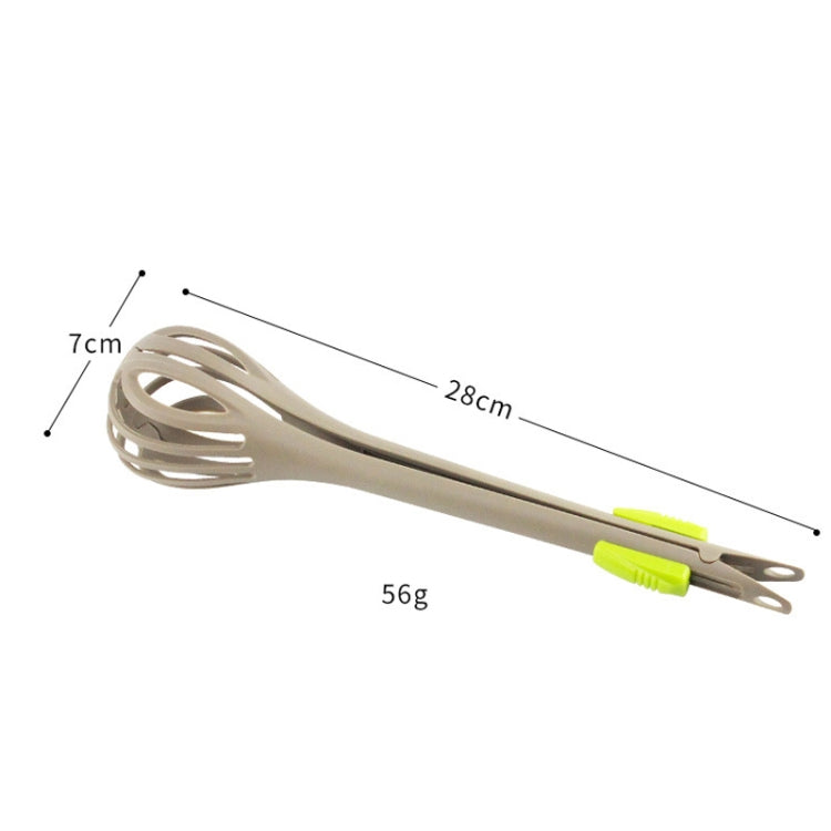 Multi-Purpose Nylon Eggbeater Dual-Use Food Clip Manual Mixer Baking Tool(Orange)