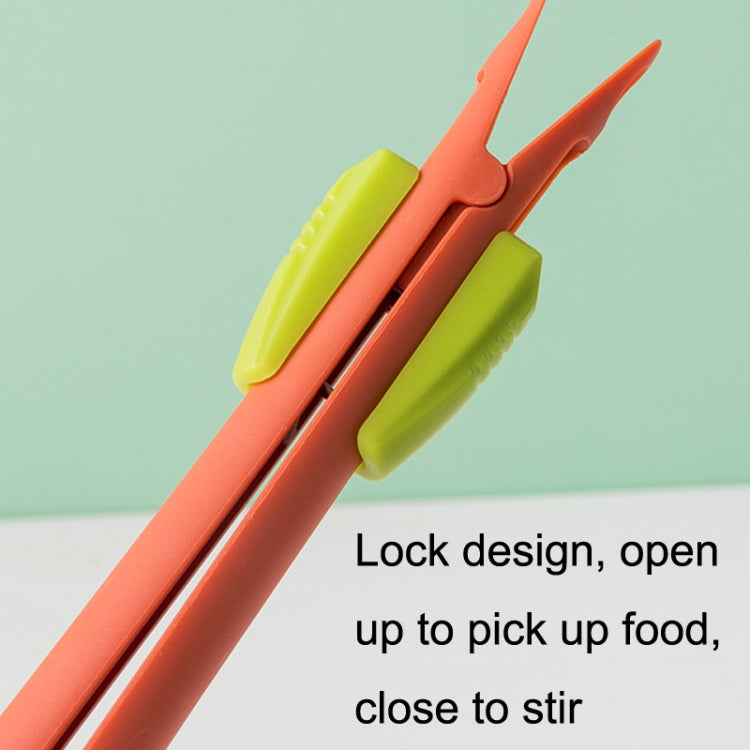 Multi-Purpose Nylon Eggbeater Dual-Use Food Clip Manual Mixer Baking Tool(Orange)