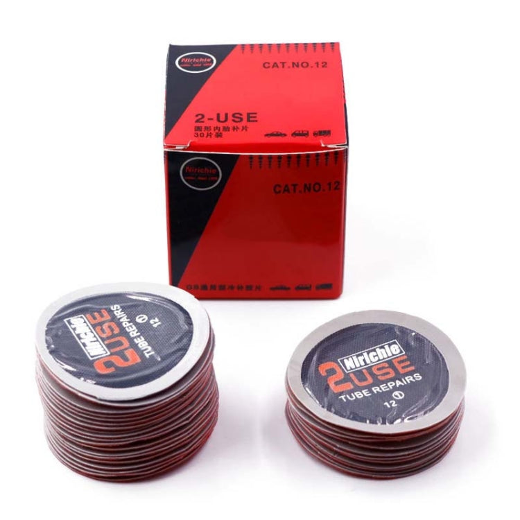 30 Tablets / Box  Nirichie 60mm Round Car Tire Repair Patch Tire Repair Cold Patch Film