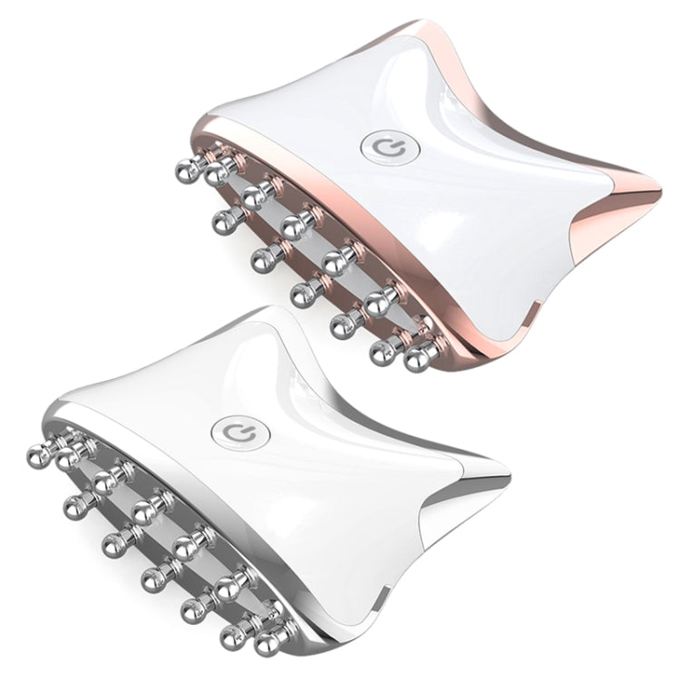 SM-2102 EMS Color Light Meridian Dredging Scraping Massager(White Silver)